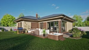 3d vizualizácia exteriéru bungalovu