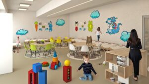 3d vizualizácie interiéru materskej škôlky 