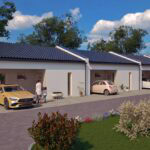 3D vizualizácie zástavby rodinných domov – exteriér a uličná perspektíva